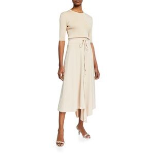 Halston Evie Stretch Jersey Midi Skirt